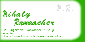 mihaly rammacher business card